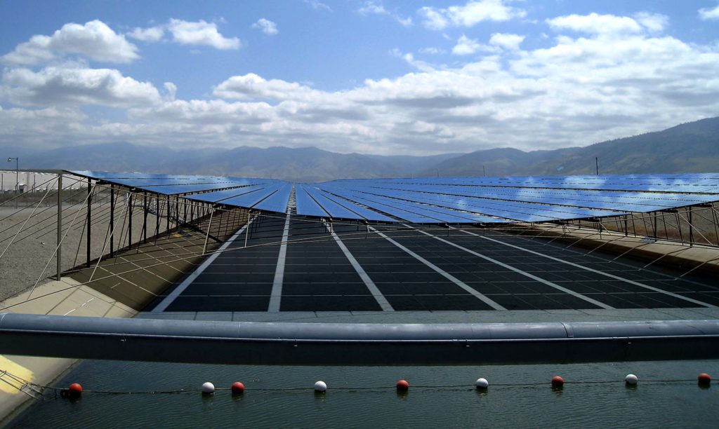 Conger Solar aqueduct installation rendering